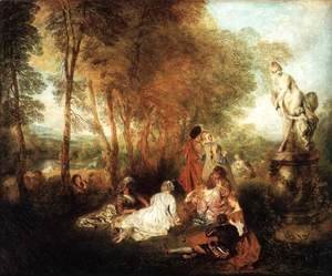 Jean-Antoine Watteau - The Festival of Love c. 1717