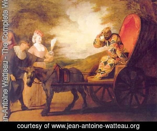 Jean-Antoine Watteau - Harlequin, Emperor on the Moon 1707
