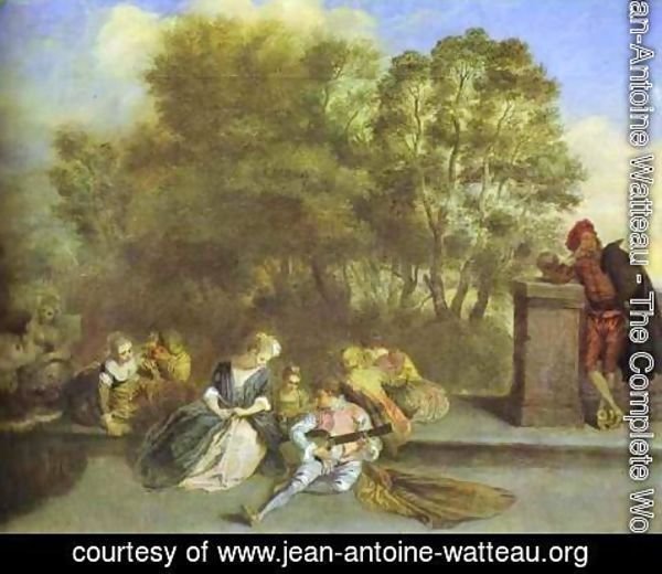 Jean-Antoine Watteau - Recreation Italienne
