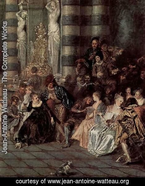 Jean-Antoine Watteau - Les Plaisirs du bal (detail 1)