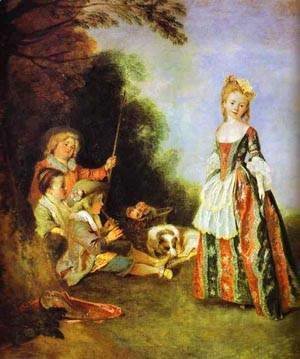 Jean-Antoine Watteau - The Dance Detail 1719