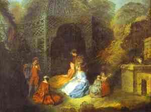Watteau Or His Circle The Flautist