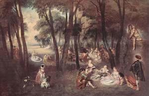 Jean-Antoine Watteau - Outdoor fun (Amusements champetres)