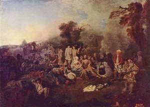 Jean-Antoine Watteau - The Camp