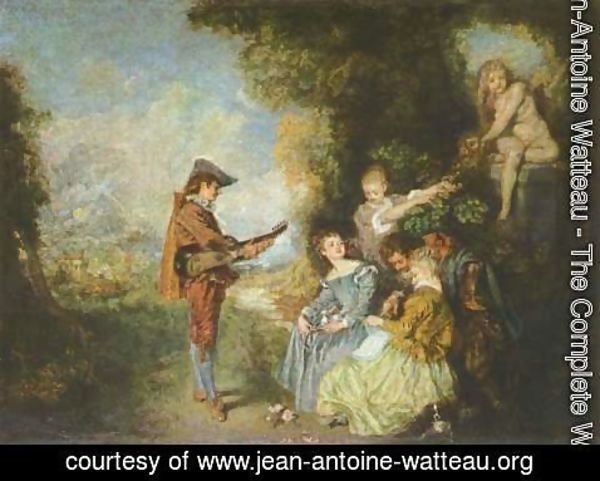 Jean-Antoine Watteau - The Lesson of Love
