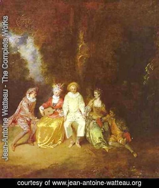 Jean-Antoine Watteau - Pierrot Content