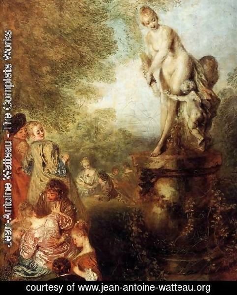 Jean-Antoine Watteau - The Festival of Love (detail) c. 1717