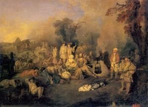 Jean-Antoine Watteau - The Bivouac 1710