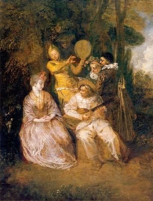 Jean-Antoine Watteau - The Italian Serenade 1718
