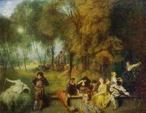 Jean-Antoine Watteau - A Garden Party
