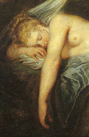 Jean-Antoine Watteau - Jupiter und Antiope (detail 1)