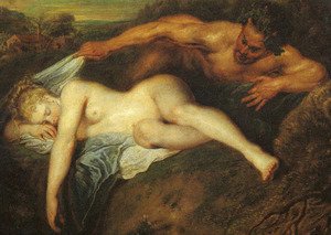 Jean-Antoine Watteau - Jupiter und Antiope (detail 2)