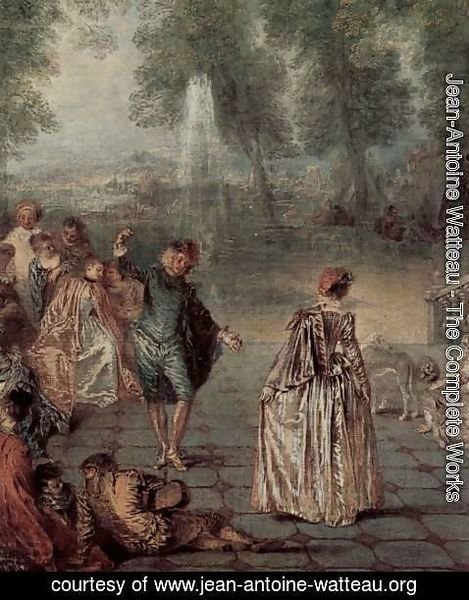 Jean-Antoine Watteau - Les Plaisirs du bal (detail 2)