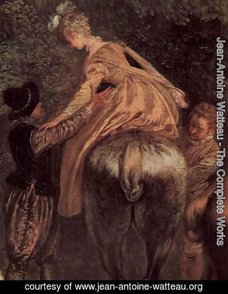 Jean-Antoine Watteau - Rendez-vous de chasse (detail 3)