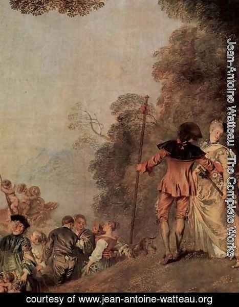 Jean-Antoine Watteau - The Embarkation of Cythera (detail 2)