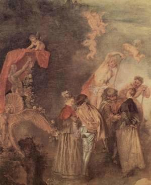 Jean-Antoine Watteau - The Embarkation of Cythera (detail 6)