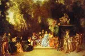 Jean-Antoine Watteau - Party In The Open Air 1718-20