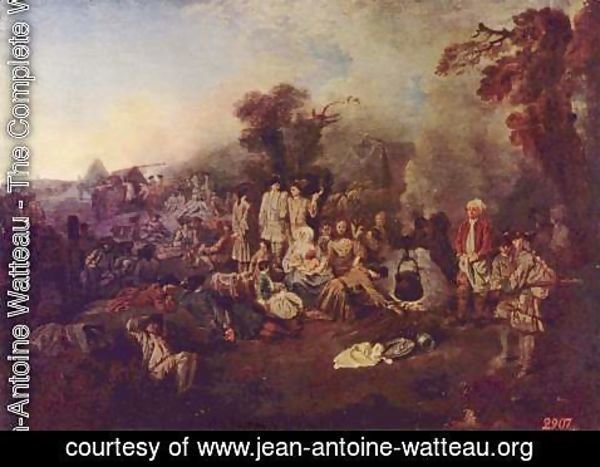 Jean-Antoine Watteau - The Camp