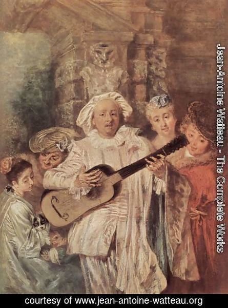Jean-Antoine Watteau - Gilles and his Family c. 1716