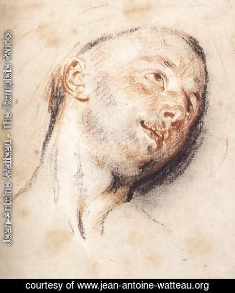 Jean-Antoine Watteau - Head of a Man