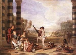 Jean-Antoine Watteau - Les Charmes de la Vie (The Music Party) c. 1718