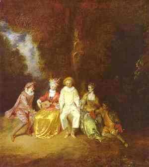 Jean-Antoine Watteau - Pierrot Content