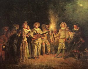 Jean-Antoine Watteau - The Italian Comedy 1714